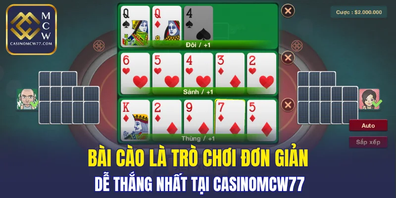 Bài cào là trò chơi đơn giản dễ thắng nhất tại CASINOMCW77