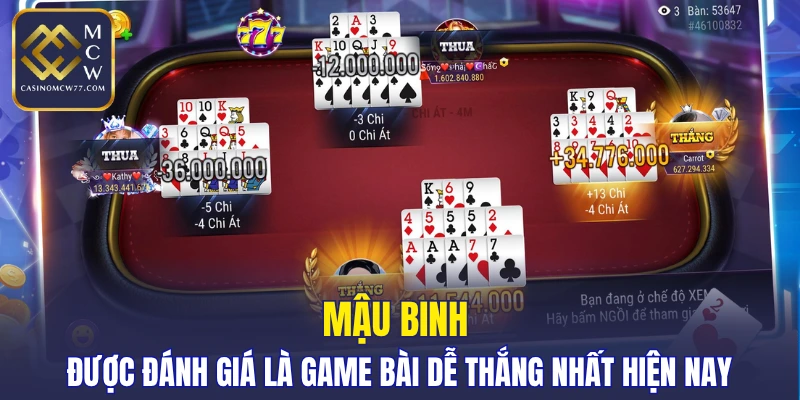 Mậu binh được đánh giá là game bài dễ thắng nhất hiện nay