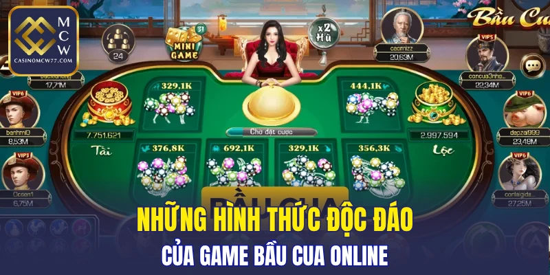 Những hình thức độc đáo của game bầu cua online
