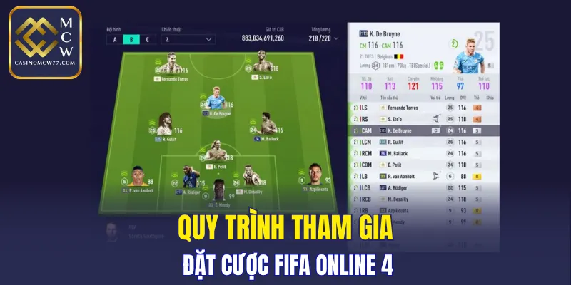 Quy trình tham gia đặt cược Fifa Online 4